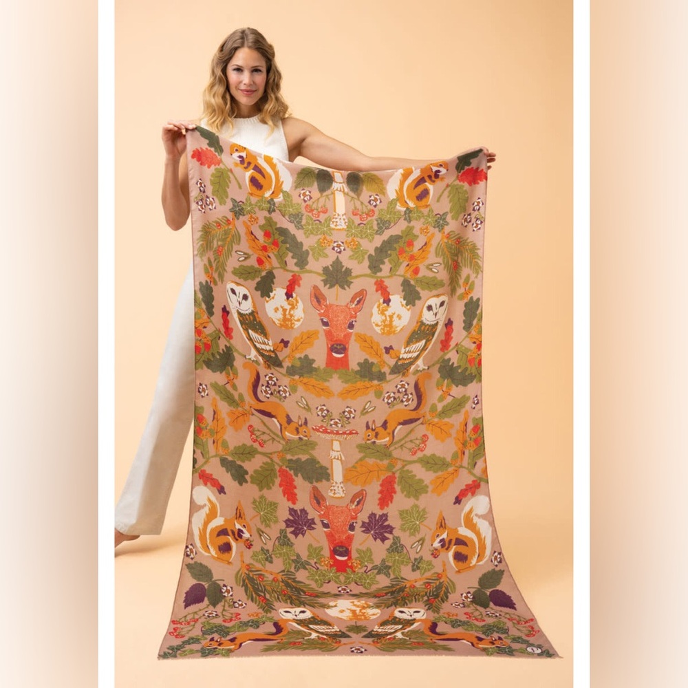 Powder UK Enchanted Evening scarf / large=38.5”x71.5”-NWT